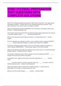 EOSC 114 Final Preparation Test Questions with Complete Solutions