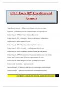 CECE Exam 2025 Questions and Answers