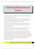 CECE Exam 2025 Questions and Answers