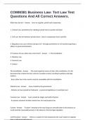 COMM381 Business Law&colon; Tort Law Test Questions And All Correct Answers&period;