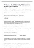 Tort Law - BLAW Exam 3 pt&period;3 Questions And Correct Answers&period;