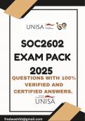 SOC2602 EXAM PACK 2025 &lpar;QUESTIONS WITH ANSWERS&rpar;