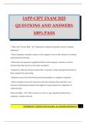 IAPP-CIPT EXAM 2025 QUESTIONS AND ANSWERS 100&percnt; PASS