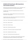 SCOM 123 Final Exam JMU Questions And Actual Answers&period;