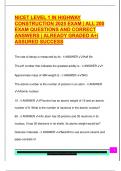 NICET LEVEL 1 IN HIGHWAY  CONSTRUCTION 2025 EXAM &vert; ALL 200  EXAM QUESTIONS AND CORRECT  ANSWERS &vert; ALREADY GRADED A&plus;&vert;  ASSURED SUCCESS
