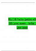 WGU C180 Practice Questions with 100&percnt; Correct Answers &vert; Verified &vert; Latest Update