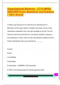 Organizational Behavior - C715 &lpar;WGU&rpar;  2025&sol;2026 Exam Questions and Answers  &vert; 100&percnt; Solved