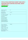FTCE K-6 FINAL EVERYTHING SUBJECT AREA MATH &sol; QUESTIONS WITH CERTIFIED SOLUTIONS&sol; NEWLY UPDATED 2025&period; 