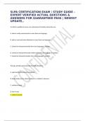 SLPA CERTIFICATION EXAM &sol; STUDY GUIDE &ndash; EXPERT VERIFIED ACTUAL QUESTIONS & ANSWERS FOR GUARANTEED PASS &vert; NEWEST UPDATE&comma;&period;