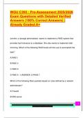 WGU C393 &colon; Pre-Assessment 2025&sol;2026  Exam Questions with Detailed Verified  Answers &lpar;100&percnt; Correct Answers&rpar; &vert;  Already Graded A&plus;