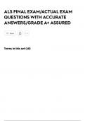 ALS FINAL EXAM&sol;ACTUAL EXAM QUESTIONS WITH ACCURATE ANSWERS&sol;GRADE A&plus; ASSURED