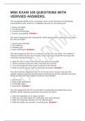 MSK EXAM 100 QUESTIONS WITH VERIVIED ANSWERS&period;
