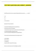 TCFP PREP QUESTIONS AND CORRECT ANSWERS