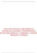 SOLUTION MANUAL FOR PERSONAL FINANCIAL PLANNING 15TH EDITION BY RANDY BILLINGSLEY&comma; LAWRENCE J&period; GITMAN&comma; MICHAEL D&period; JOEHNK