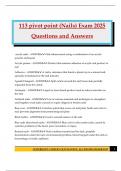 113 pivot point &lpar;Nails&rpar; Exam 2025 Questions and Answers