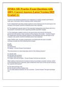 FINRA SIE Practice Exam Questions with 100- Correct Answers Latest Version 2025 Graded A&plus;