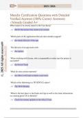 Mendix Certification Questions with Detailed  Verified Answers &lpar;100&percnt; Correct Answers&rpar;  &sol;Already Graded A&plus;