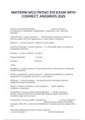 MIDTERM WCU PATHO 370 EXAM WITH CORRECT ANSWERS 2025