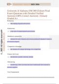 University of Alabama OM 300 Chilcutt Final  Exam Questions with Detailed Verified  Answers &lpar;100&percnt; Correct Answers&rpar; &sol;Already  Graded A&plus; 