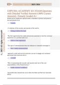 USPS SSA ACADEMY 421 EXAM Questions  with Detailed Verified Answers &lpar;100&percnt; Correct  Answers&rpar; &sol;Already Graded A&plus;