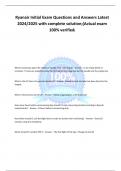 Ryanair Initial Exam Questions and Answers Latest 2024&sol;2025 with complete solution&semi;&lpar;Actual exam 100&percnt; verified