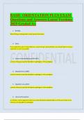 BASIC ORIENTATION PLUS EXAM Questions and Answers Latest Versions 2025 Graded A&plus;&period;