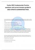 Evolve HESI Fundamentals Practice questions and correct Answers graded A 2023 UPDATE GUARANTEED PASS