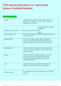 FTCE- Business Education 6-12 &sol; Study Guide Quizzes & Certified Solutions&period;  