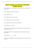 &lpar;HSAN&rpar; Module Exam Questions With 100&percnt; Verified Answers&period;
