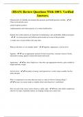 &lpar;HSAN&rpar; Review Questions With 100&percnt; Verified Answers