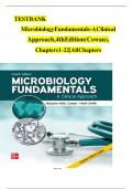Test Bank for Microbiology Fundamentals&colon; A Clinical Approach&comma; 4th Edition by Robert W&period; Cowan &vert; Verified Questions & Answers