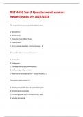 Comprehensive RHT 4410 Test 2 study set with accurate questions and answers for the 2025&sol;2026 academic year&period; Covers key course material to support exam preparation&period;