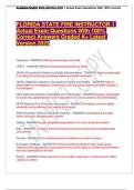 FLORIDA STATE FIRE INSTRUCTOR 1 Actual Exam Questions With 100- Correct Answers Graded A&plus;