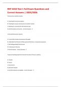 Detailed RHT 4410 Test 1 exam content featuring verified multiple-choice questions and correct answers for the 2025&sol;2026 academic year&period; Ideal for hospitality and tourism course review&period;