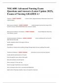 NSG 6001 Advanced Nursing Exam Questions and Answers &lpar;Latest Update 2025&rpar;&comma; Exams of Nursing GRADED A&plus;