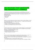 AIC 304 STUDY TEST QUESTIONS AND ANSWERS ALL CORRECT 