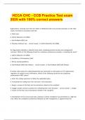 HCCA CHC - CCB Practice Test exam 2025 with 100- correct answers