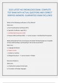 2025 LATEST NIC KNOWLEDGE EXAM&period; COMPLETE TEST BANK WITH ACTUAL QUESTIONS AND CORRECT VERIFIED ANSWERS&period; GUARANTEED EXAM EXCLLENCE
