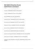NC DOCC Practice Exam Questions & Answers