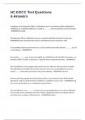 NC DOCC Test Questions & Answers