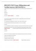HESI RN EXIT Exam 150Questions and Verified Answers 2025 RATED A&plus;