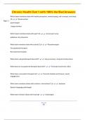 Chronic Health Test 1 with 100&percnt; Verified Answers