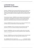 LCAS-NC Exam Questions & Answers
