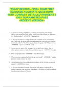 FISDAP MEDICAL FINAL EXAM PREP  2025&sol;2026 ACCURATE QUESTIONS  WITH CORRECT DETAILED ANSWERS &vert;&vert;  100&percnt; GUARANTEED PASS  <RECENT VERSION> 