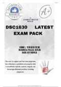 DSC1630 LATEST EXAM PACK 2025&lbrack;DETAILED QUESTIONS AND ANSWERS&rsqb;