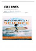 TEST BANK FOR Psychological Science Seventh Edition by Elizabeth A&period; Phelps&comma; Elliot Berkman & Michael S&period; Gazzaniga &comma; ISBN&colon; 9780393884944 &vert;All Chapters Verified&vert; Guide A&plus;