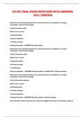 CE 250 FINAL EXAM QUESTIONS WITH ANSWERS 100&percnt; VERIFIED 