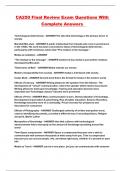 CA250 Final Review Exam Questions With Complete Answers 