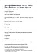 Grade 11 Physics Exam Multiple Choice Exam Questions And Actual Answers&period;