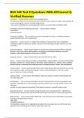 BUS 360 Test 2 Questions With All Correct & Verified Answers